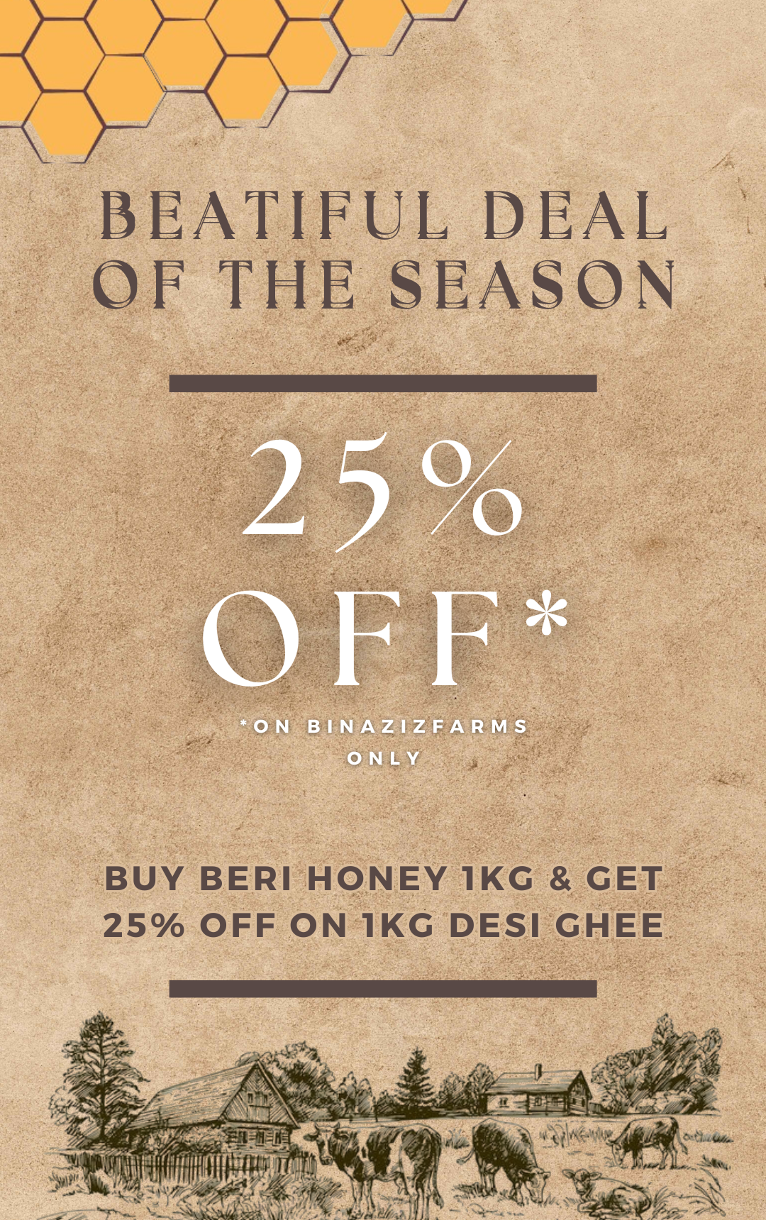 (Get 25% OFF) Buy Beri Honey 1kg & Get 25% OFF on Desi Ghee 1kg